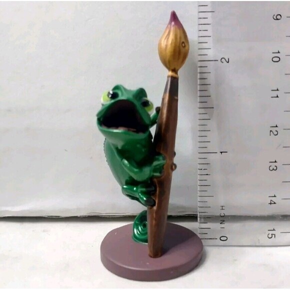 DISNEY TANGLED RAPUNZEL PET LIZARD PASCAL CHAMELEON 2.5" PVC VINYL FIGURE - Picture 3 of 6